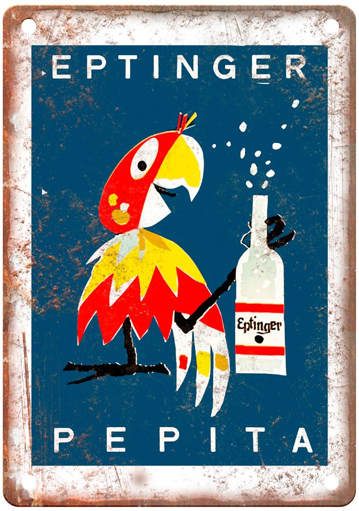 LEUPIN, Herbert Eptinger Pepita, 1952 Liquor Poster Retro Look Sign