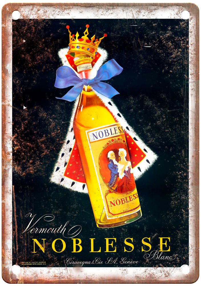 LEUPIN, Herbert Vermouth Noblesse, 1952 Liquor Poster Retro Look Sign