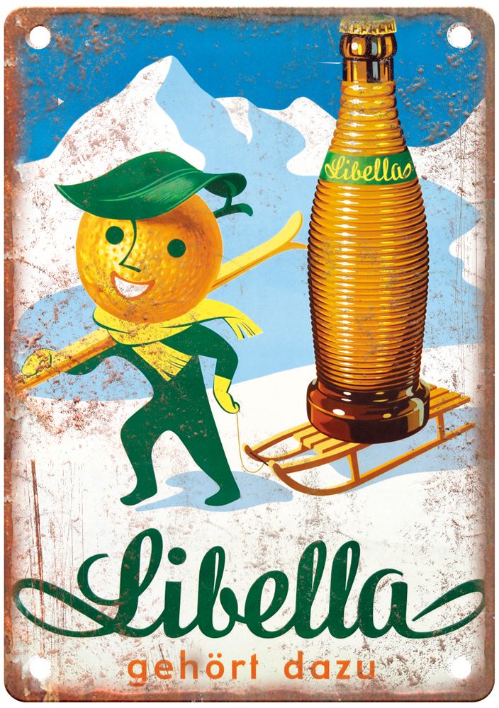 Libella, gehört dazu, c 1960s Vintage Liquor Poster Reproduction Sign