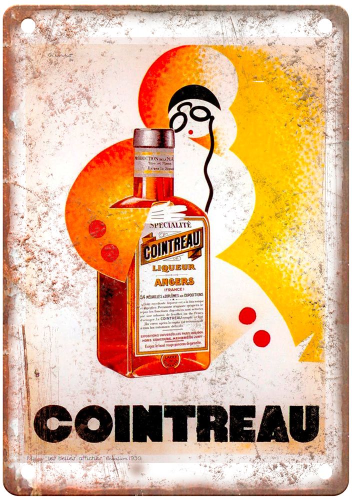 LOUPOT, Charles Cointreau, 1930 Vintage Liquor Poster Reproduction Sign