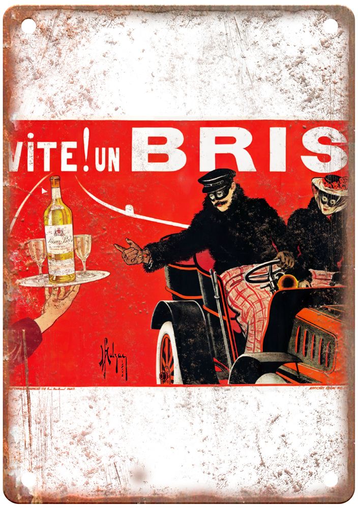 MALZAC, Franc Vite! Un Bris, 1904 Vintage Liquor Poster Reproduction Sign