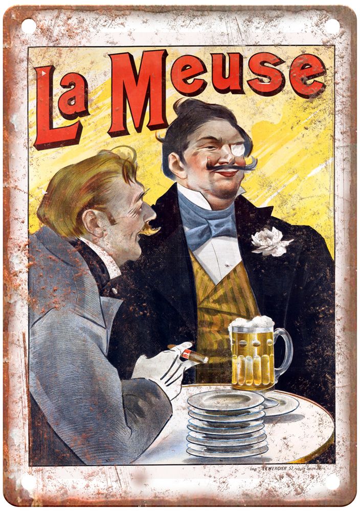 MAROLD, Ludek (1865-1898) La Meuse, c 1895 Liquor Poster Retro Look Sign