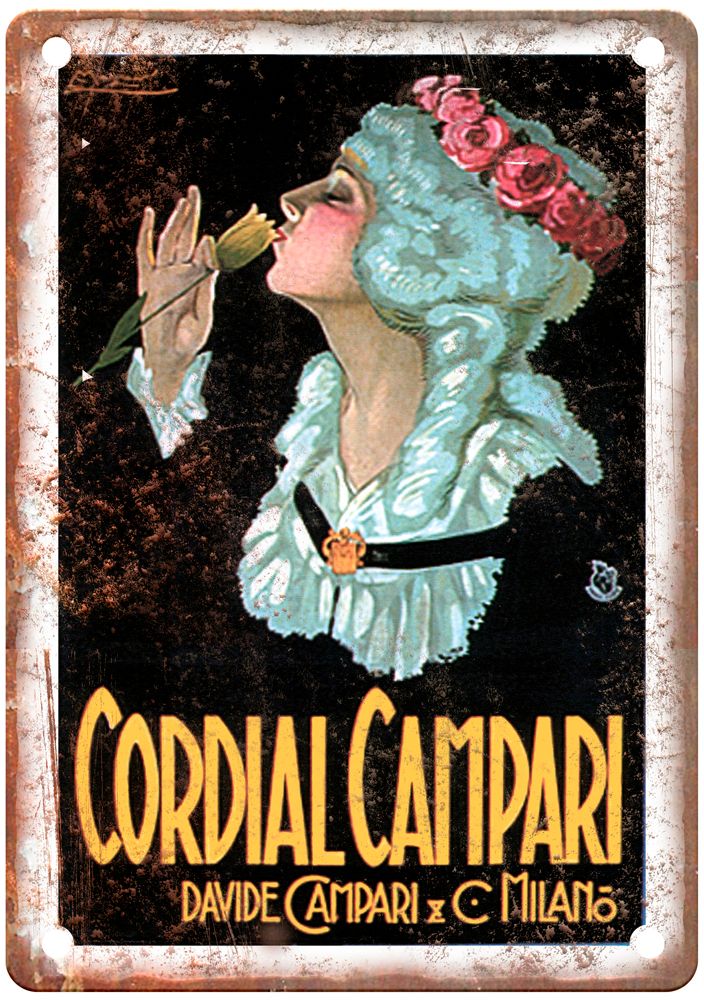 MAUZAN Achille Lucien-Cordial Campari Liquor Poster Retro Look Sign