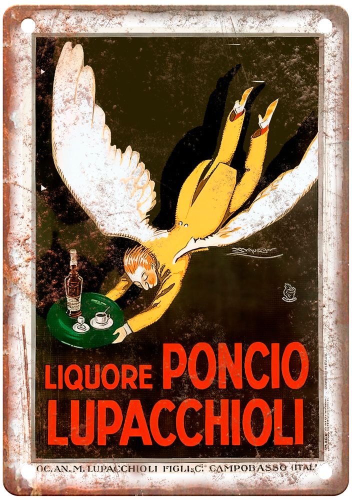 1922 Vintage Liquor Poster Retro Look Reproduction Metal Sign