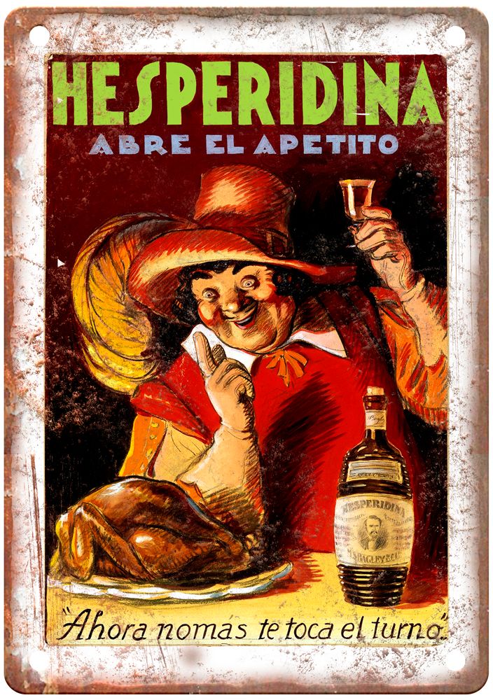 Ahora nomás Vintage Liquor Poster Retro Look Reproduction Metal Sign