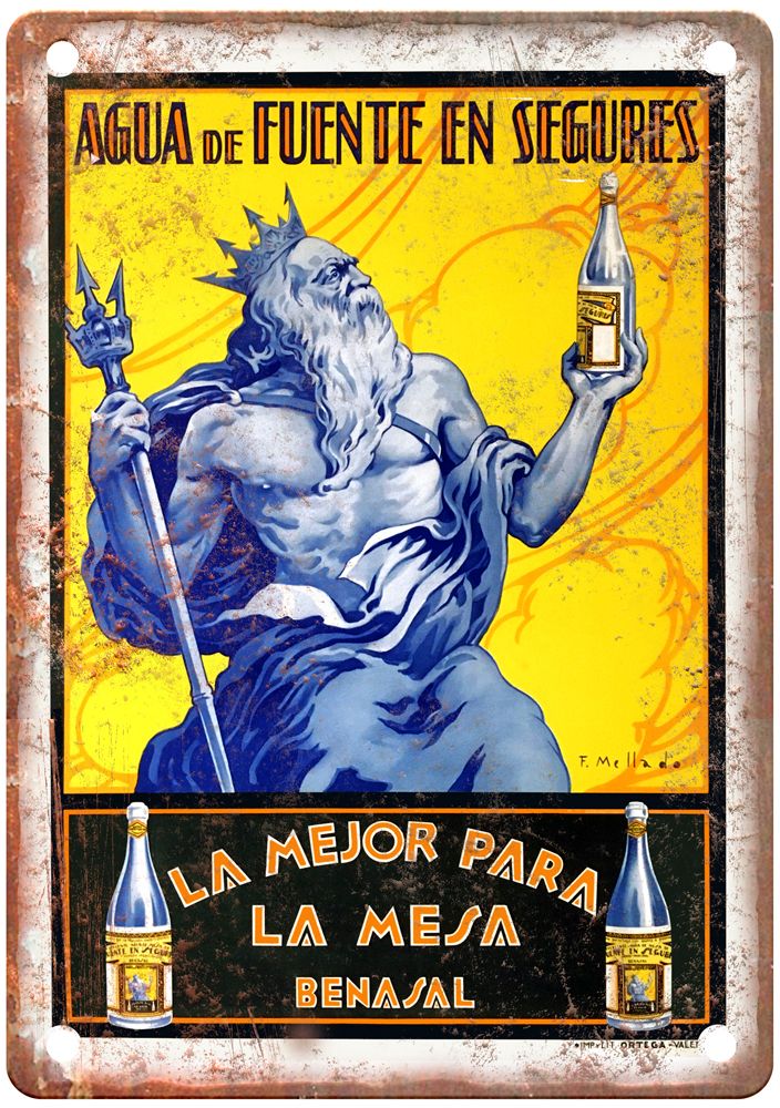 La Mejor Liquor Poster Retro Look Retro Look Reproduction Metal Sign