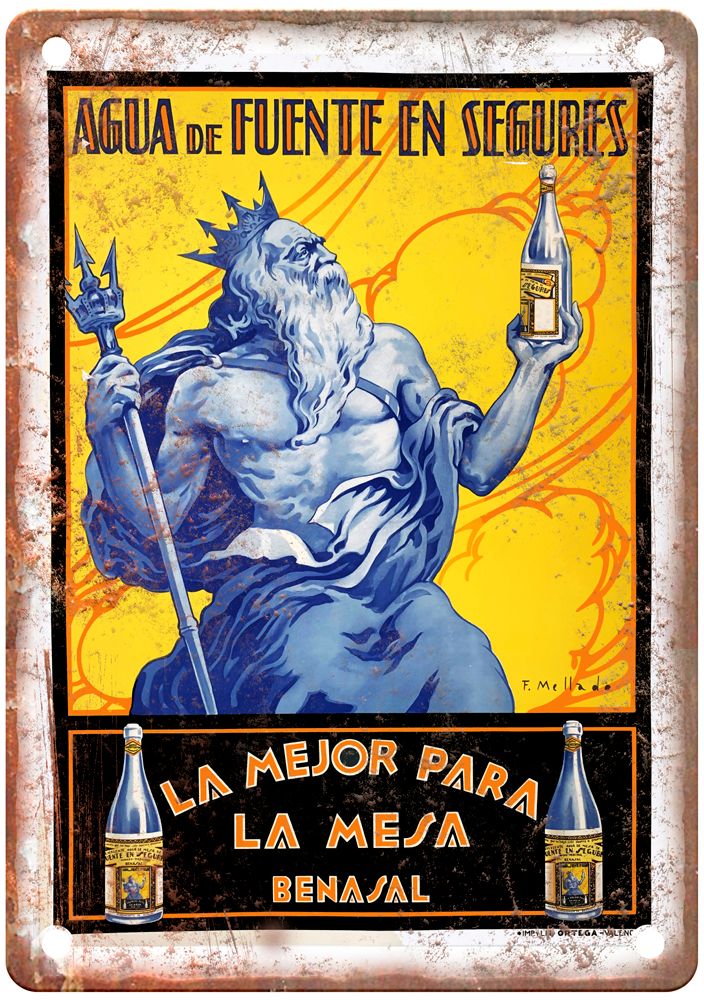 La mejor para Vintage Liquor Poster Retro Look Reproduction Metal Sign