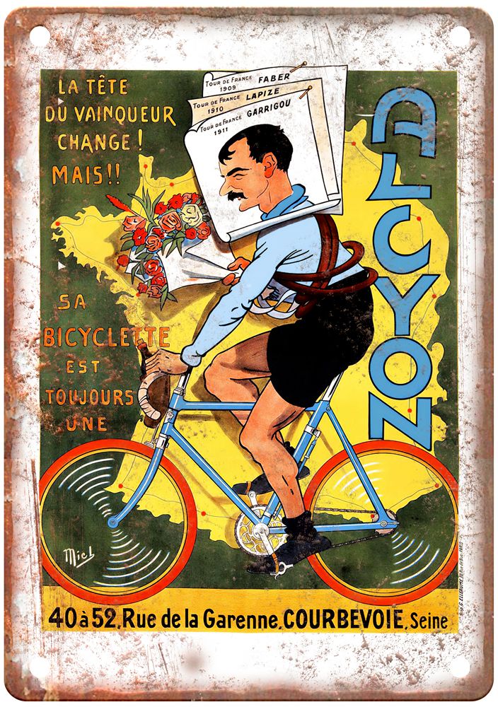 MICH (Michel Libeaux) Alcyon, 1911 Vintage Liquor Poster Reproduction Sign