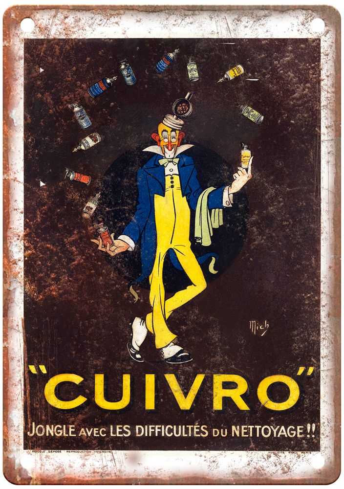 Jongle avec les difficultés du Vintage Liquor Poster Sign