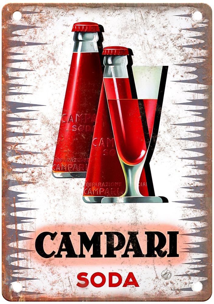 MINGOZZI, Giovanni Campari Soda, c 1950 Liquor Poster Retro Look Sign