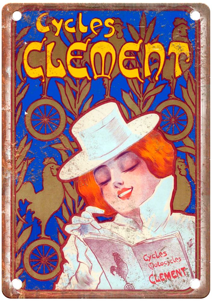 MISTI (Ferdinand MIFLIEZ) Cycles Clement Liquor Poster Retro Look Sign