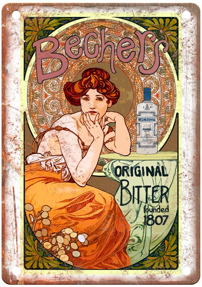 Alfons Original Bitter Vintage Liquor Poster Sign