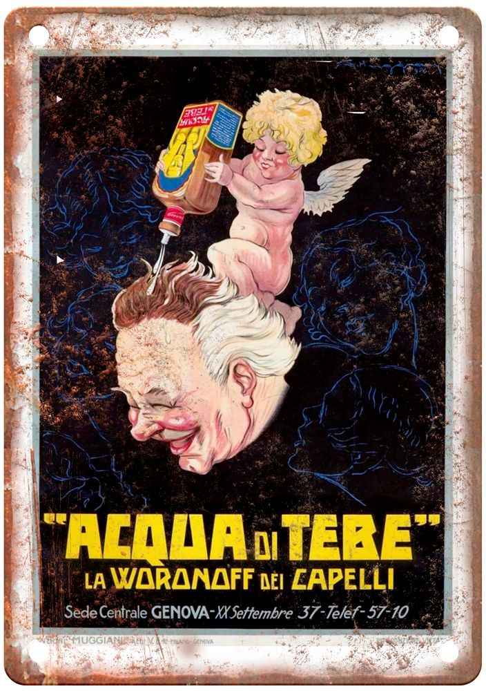 MUGGIANI, Giorgio Acqua di Tebe, 1925 Liquor Poster Retro Look Sign