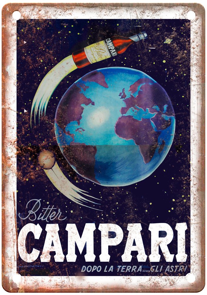 NANNI Nino-Campari-gli astri Vintage Liquor Poster Reproduction Metal Sign