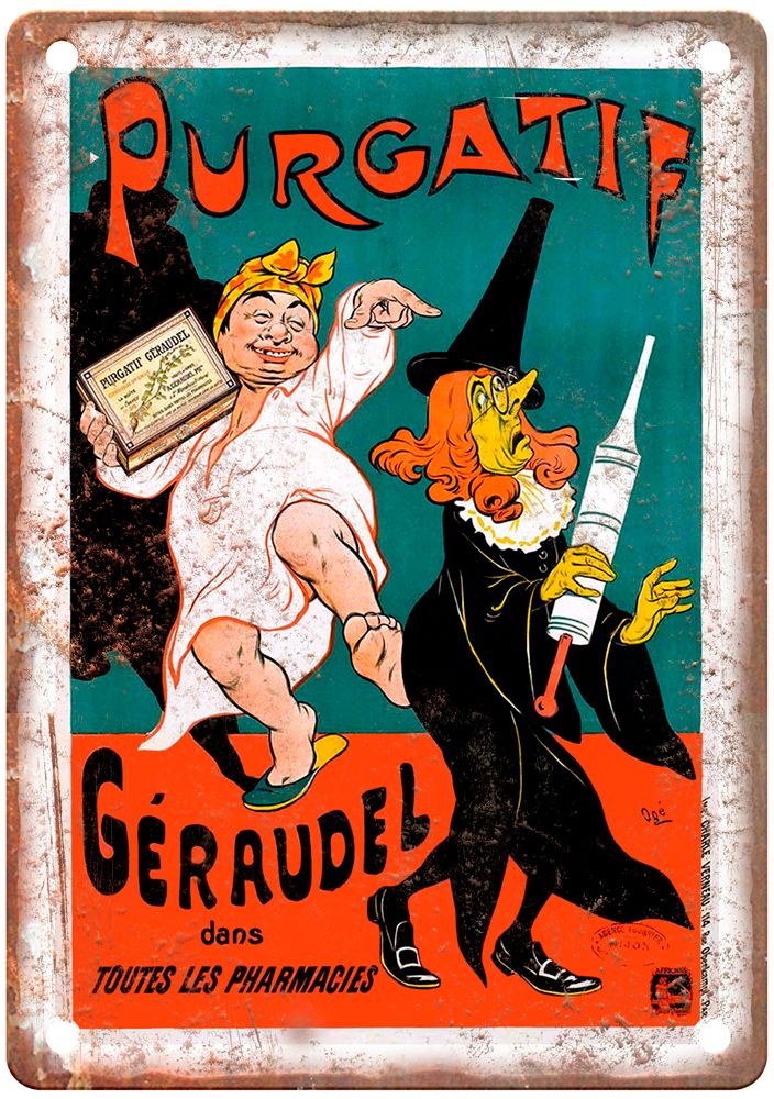 Eugène Advertising for Purgatif Géraudel Vintage Liquor Poster Sign