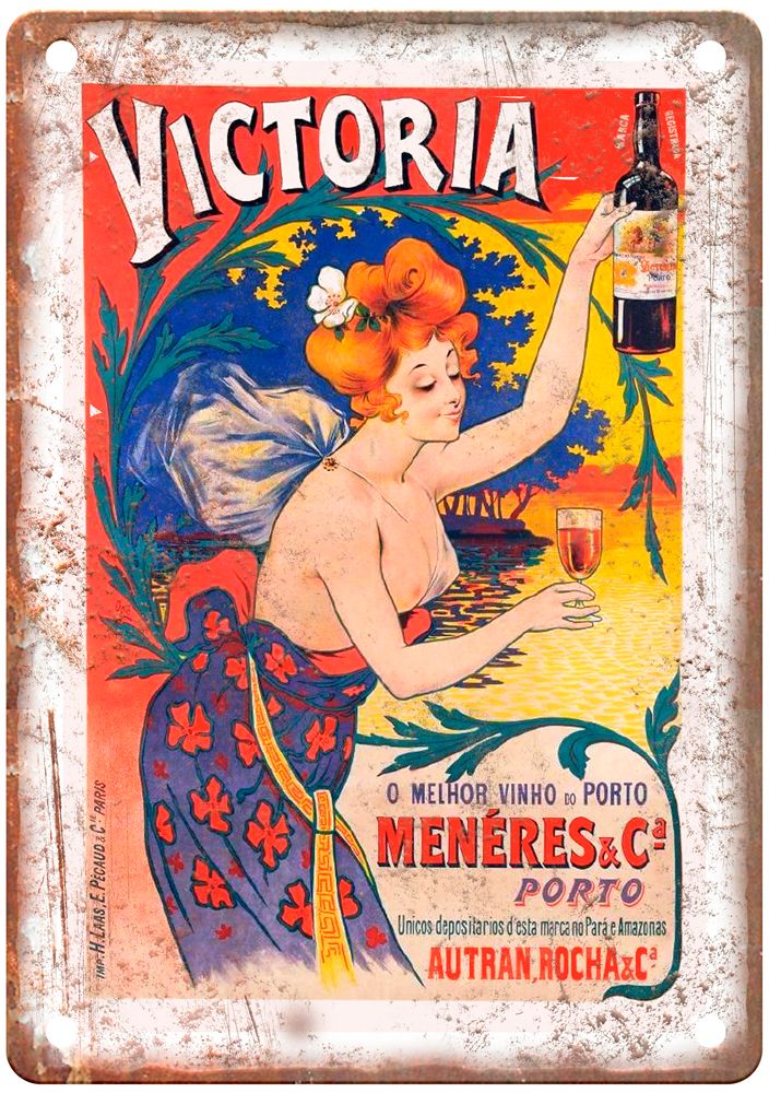 Menères Vintage Liquor Poster Retro Look Reproduction Metal Sign