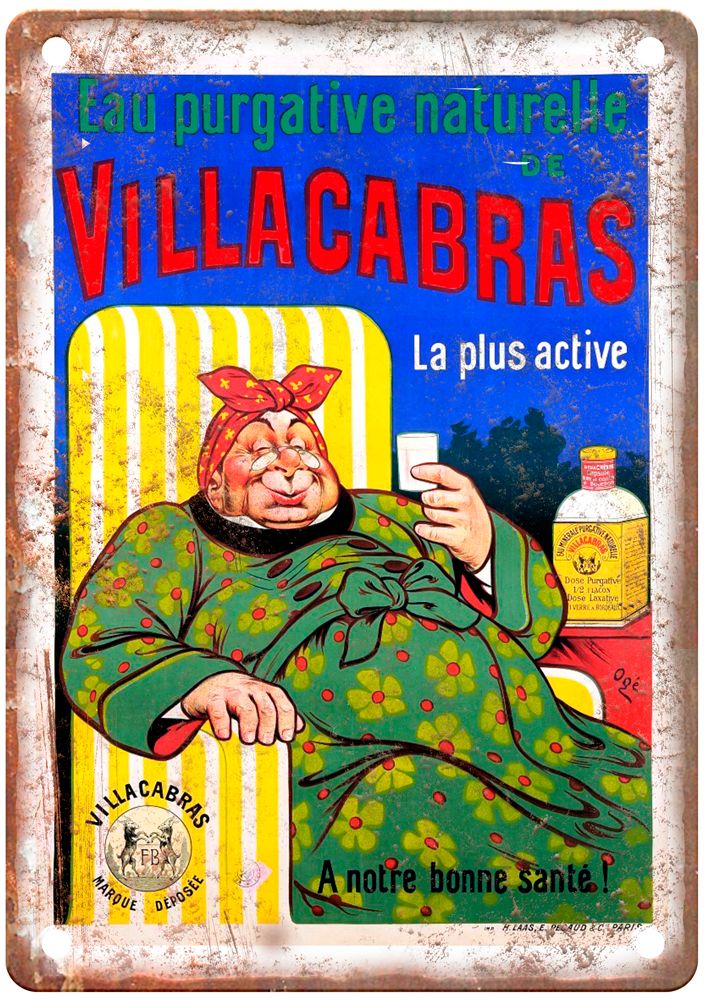 La plus active Vintage Liquor Poster Retro Look Reproduction Metal Sign