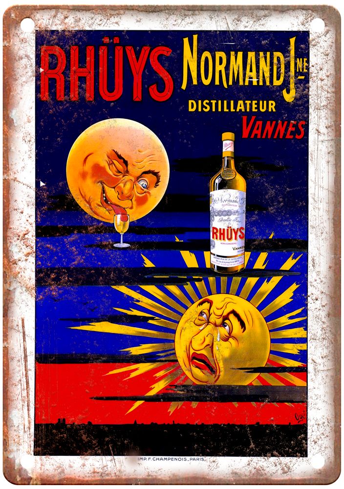 1910 Vintage Liquor Poster Retro Look Reproduction Metal Sign