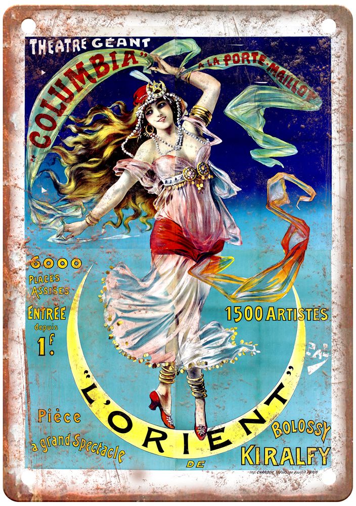 Columbia à Vintage Liquor Poster Retro Look Reproduction Metal Sign