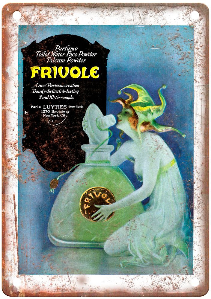 PAL Frivole, Perfume, Toilet Water, 1920 Liquor Poster Retro Look Sign