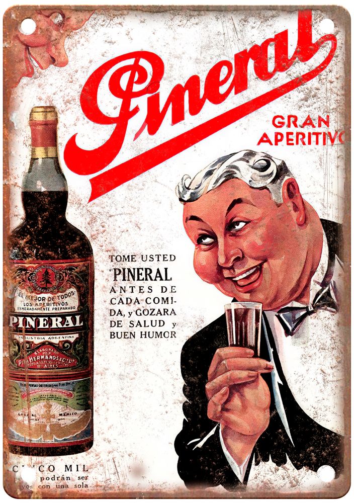 Pineral, Gran Aperitivo, c 1930s Vintage Liquor Poster Reproduction Sign