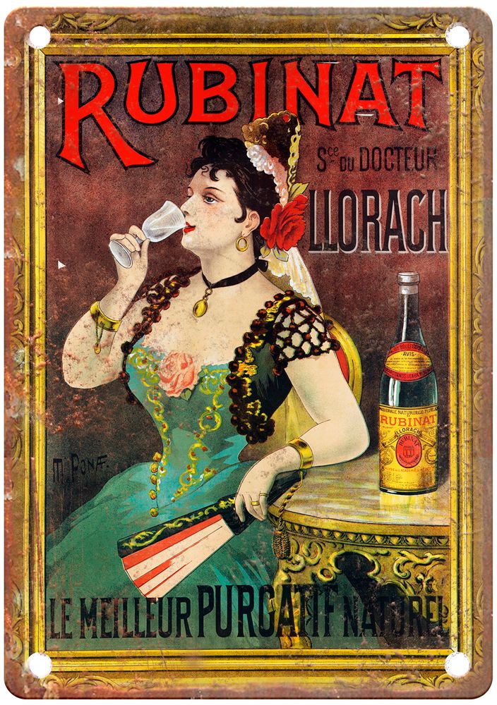 Le Meilleur Purgatif Vintage Liquor Poster Reproduction Metal Sign