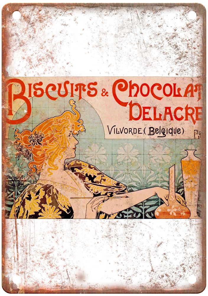 Belgique Vintage Liquor Poster Retro Look Reproduction Metal Sign