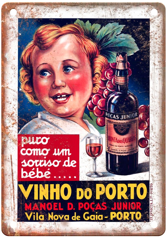 Portugal Vintage Liquor Poster Retro Look Reproduction Metal Sign