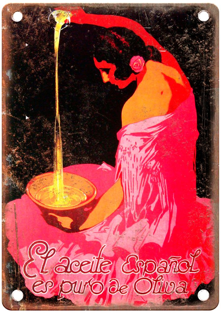 Federico El aceite español es puro de Vintage Liquor Poster Sign