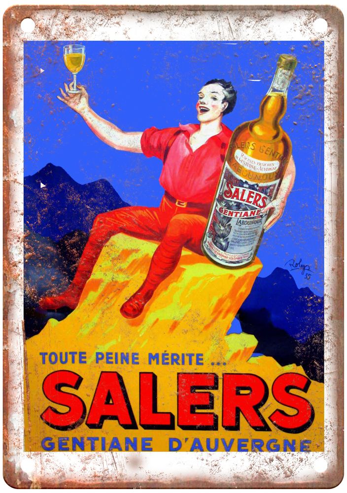 1935 Vintage Liquor Poster Retro Look Reproduction Metal Sign