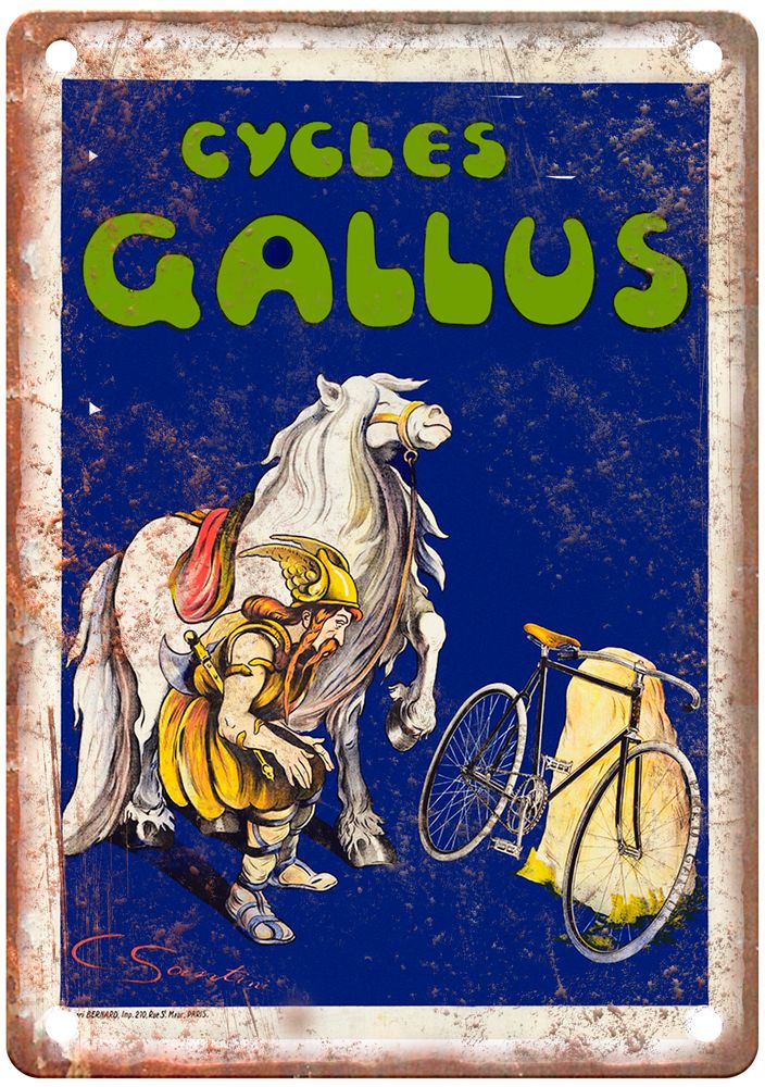 SANTINI, C Cycles Gallus Vintage Liquor Poster Reproduction Metal Sign