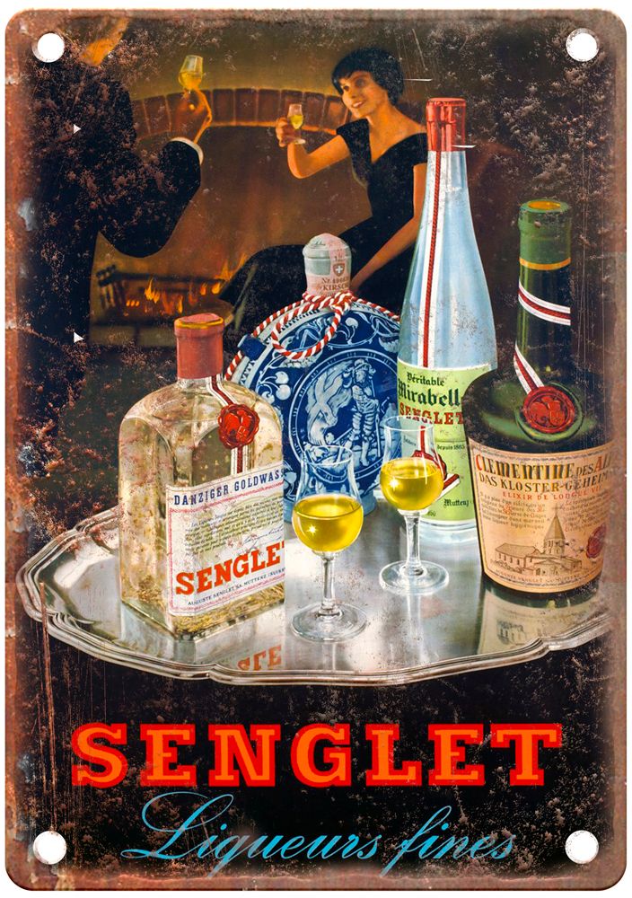 SEEGER Liqueurs fines Senglet, 1951 Vintage Liquor Poster Retro Look Sign