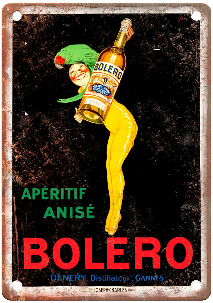 STALL, Joseph Bolero Apéritif Anisé, 1926 Liquor Poster Retro Look Sign