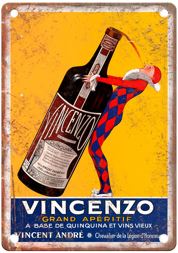 STALL, Joseph Vincenzo Grand Apéritif Liquor Poster Retro Look Sign