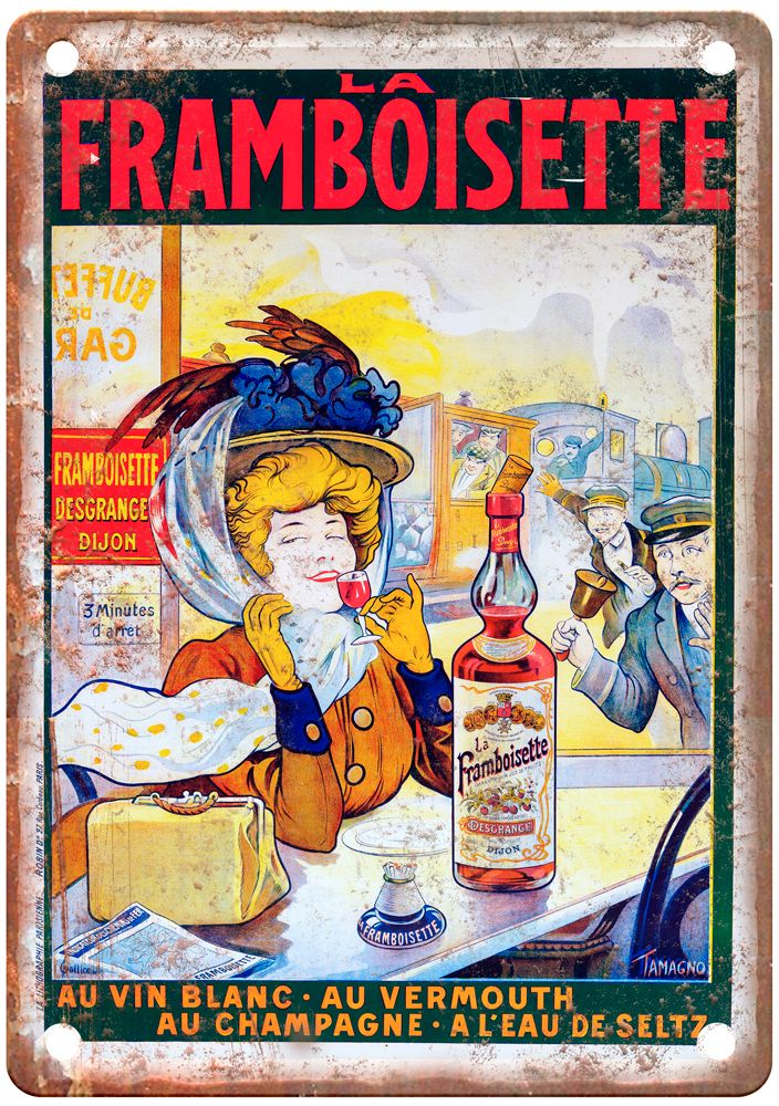 TAMAGNO, Francisco La Framboisette, c 1905 Liquor Poster Retro Look Sign