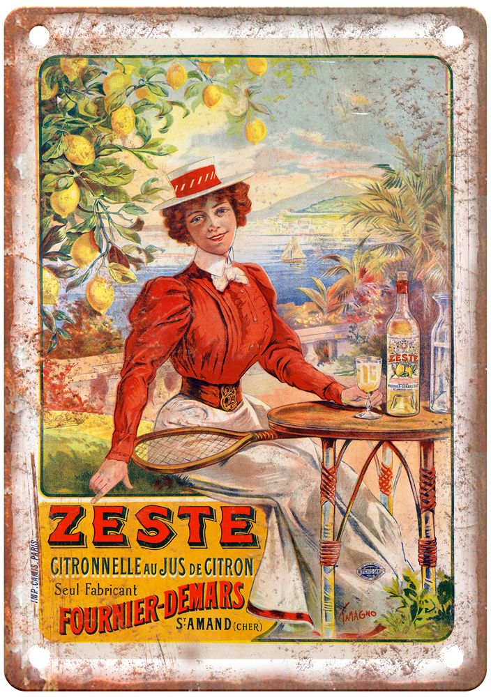 TAMAGNO, Francisco (1851-1933) Zeste, c 1910 Liquor Poster Retro Look Sign