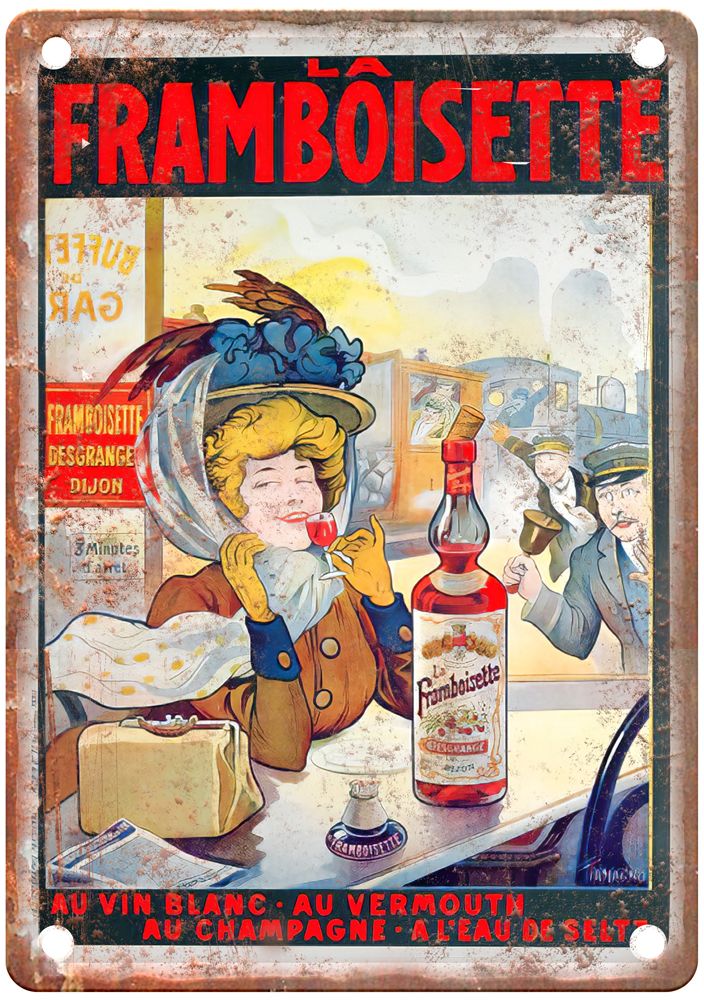 Dijon Vintage Liquor Poster Retro Look Reproduction Metal Sign