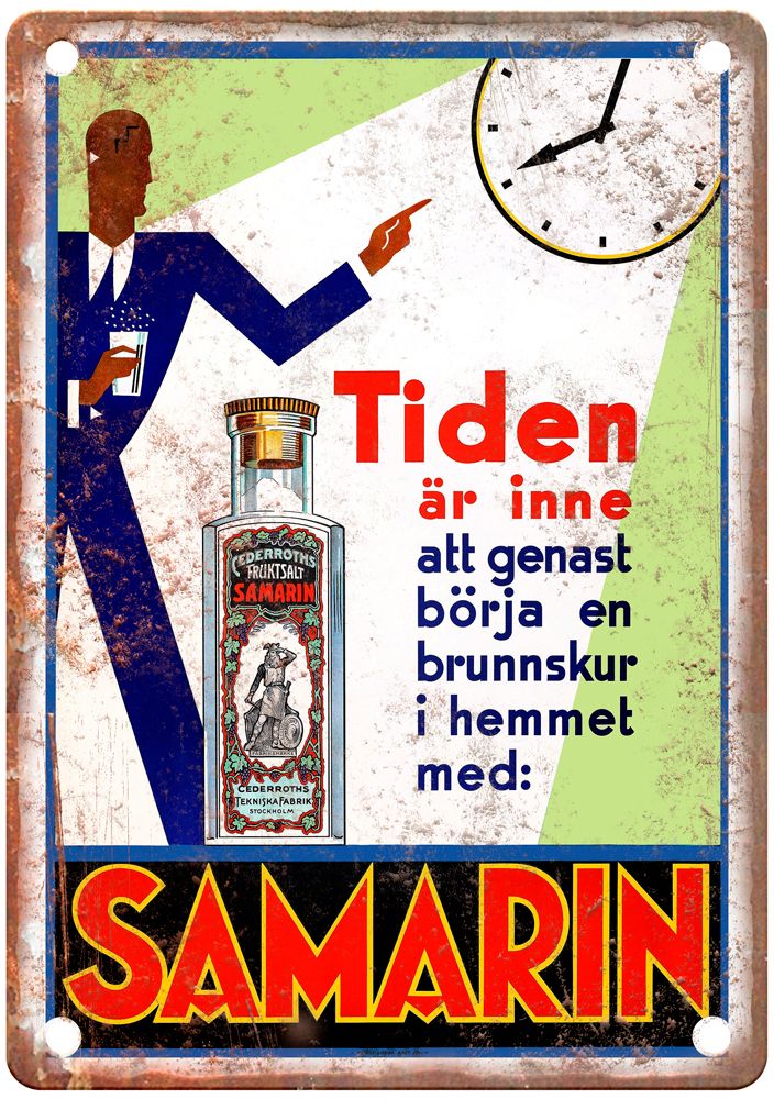 Tiden är inne att genast börja en brunnskur Vintage Liquor Poster Sign