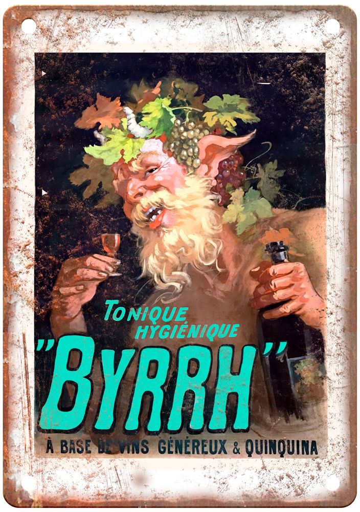 Tonique Hygiénique Byrrh Vintage Liquor Poster Reproduction Metal Sign