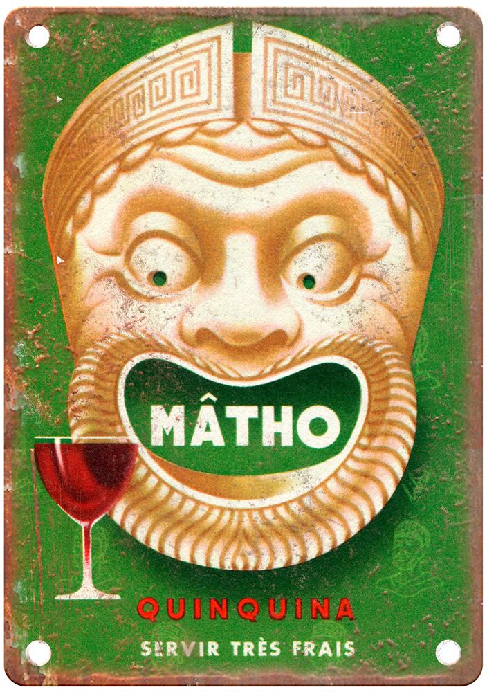 van VLEUTEN Mâtho, quinquina Vintage Liquor Poster Reproduction Sign