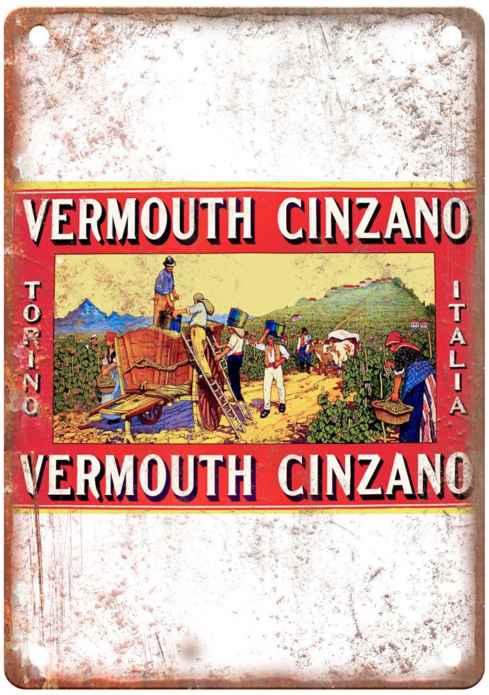 Vermouth Cinzano, Torino, Italia Vintage Liquor Poster Reproduction Sign