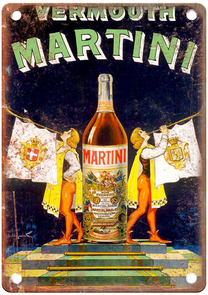 Vermouth Martini [Fanfare] Vintage Liquor Poster Reproduction Metal Sign