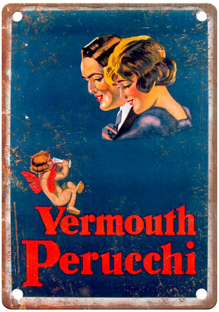 Vermouth Perucchi-1930 Vintage Liquor Poster Reproduction Metal Sign