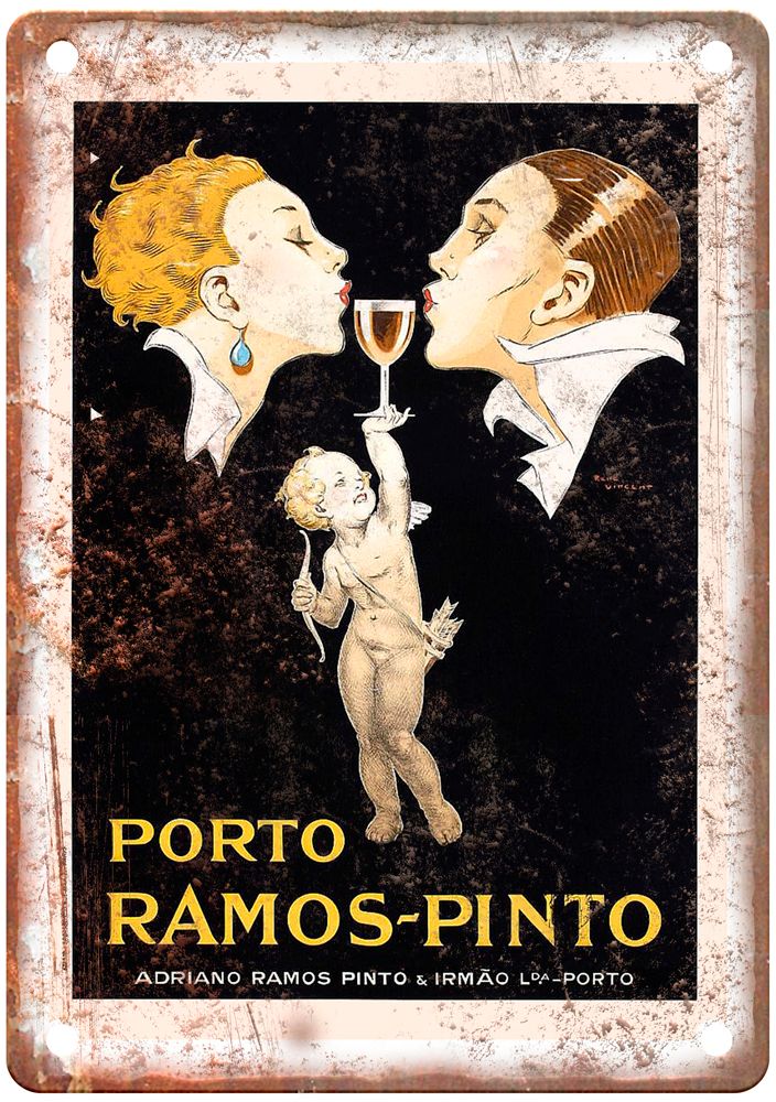 VINCENT, René Porto Ramos-Pinto, c 1933 Liquor Poster Retro Look Sign