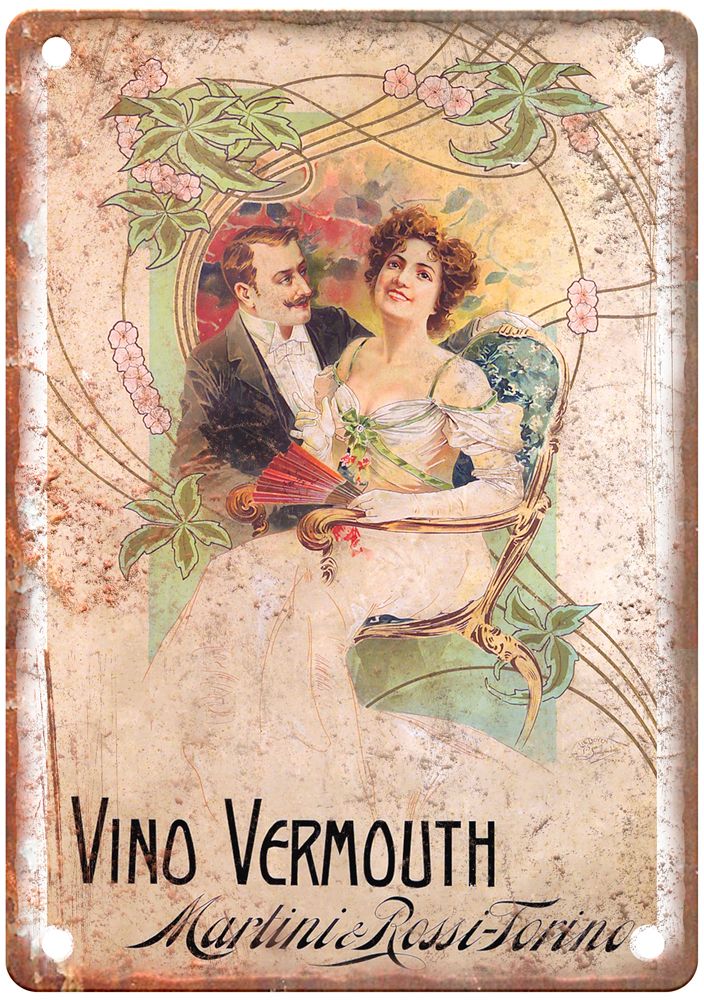 Vino Vermouth, Martini & Rossi-Torino Liquor Poster Retro Look Sign