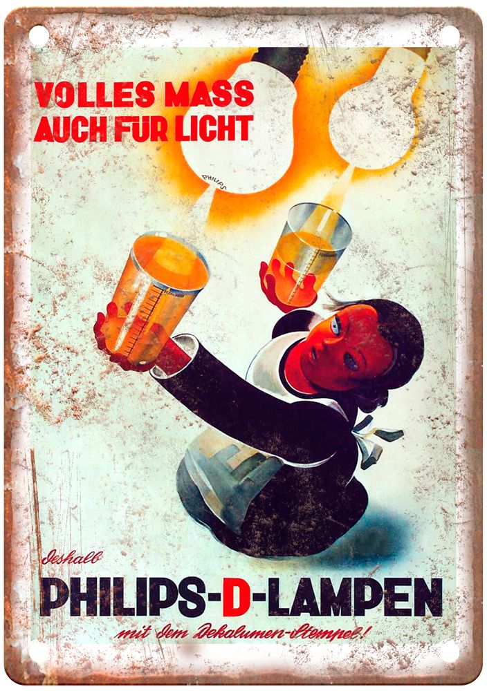 deshalb Philips-D-Lampen mit dem Vintage Liquor Poster Sign