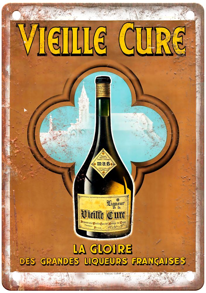 La Gloire des Vintage Liquor Poster Retro Look Reproduction Metal Sign