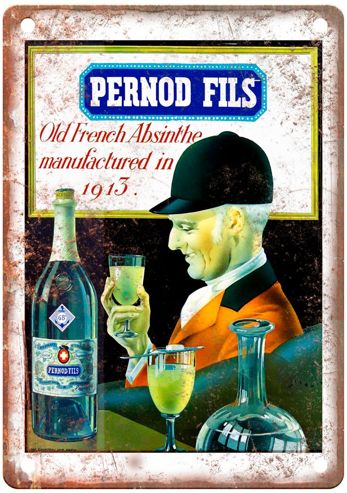 WILQUIN, André Pernod Fils Vintage Liquor Poster Reproduction Metal Sign