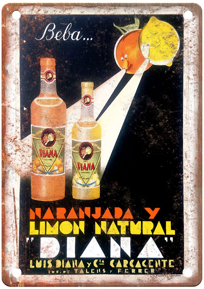 1930s Vintage Liquor Poster Retro Look Reproduction Metal Sign