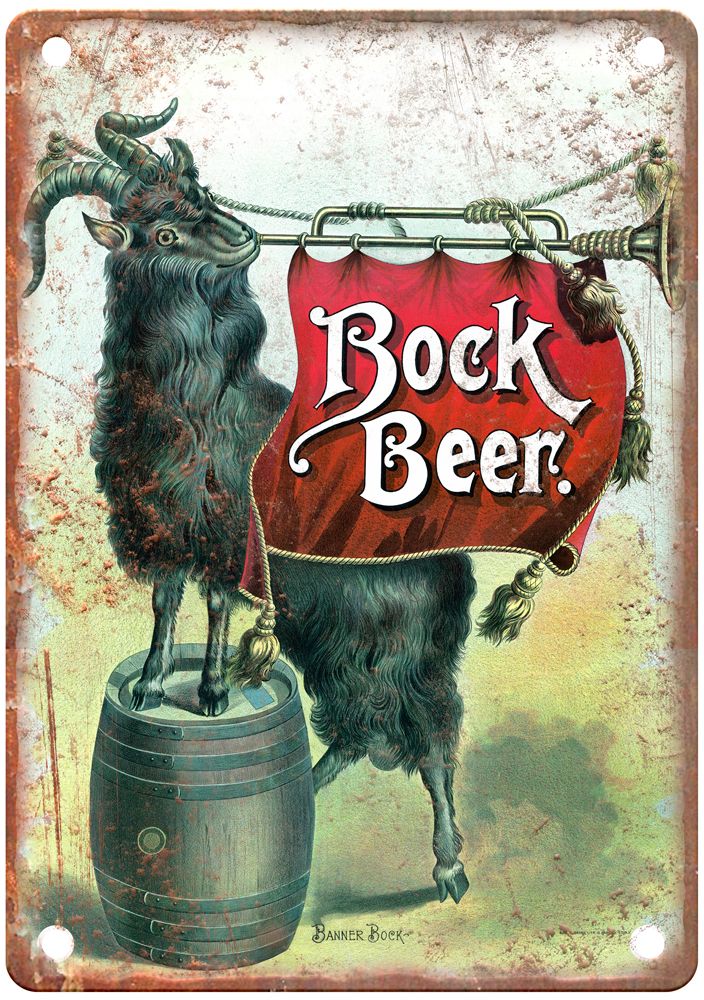 Bock Beer, 1894 Vintage Liquor Poster Retro Look Reproduction Metal Sign